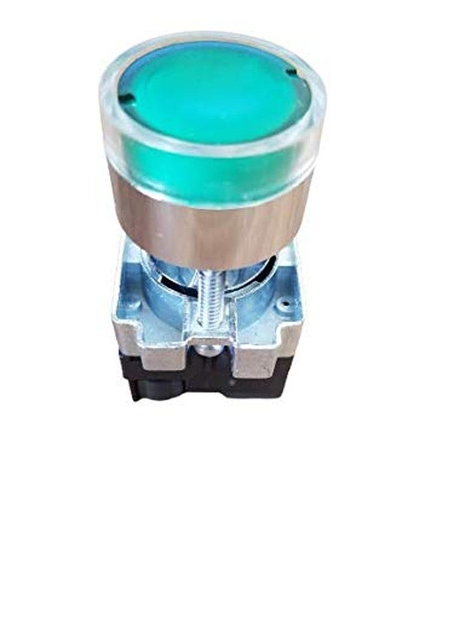 KAMCON? 22MM Momentary Illuminated Push Button Switch Red Green 1NO 1NC Metal Head X1&X2 AC 220 V (3, GREEN) - Image 2